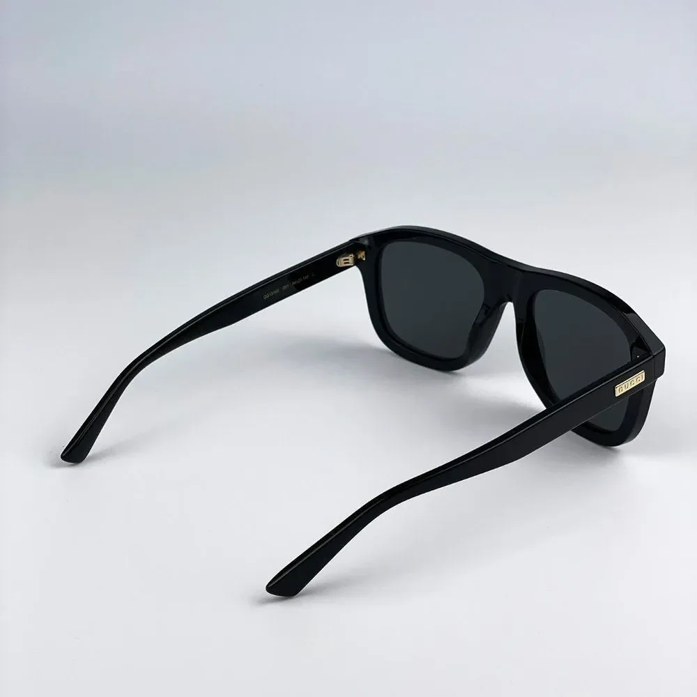Gucci GG1316S 001 Sunglasses Black Grey Square Unisex - Picture 7 of 11